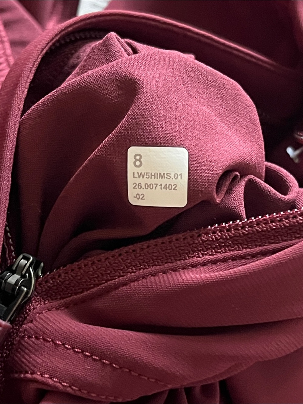 🆕 Lululemon Adapted State HR Jogger *Short, in Burgundy Bay, size 8 - Picture 7 of 8